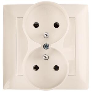 Dupla aljzat földeléssel és kerettel OSTE JNH002-G Beige