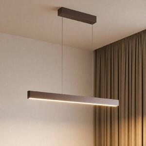 Lucande Smart LED függőlámpa Mylosh, kávé, CCT, Tuya, dimmelhető, Barna / rozsda, Nappali / Étkező, Alumínium, Modern