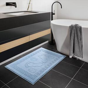 Goldea frottír fürdőszobai szőnyeg „lábnyomok” kék - 50 x 70 50 x 70 cm
