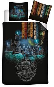 Harry Potter Hogwarts Enchanted Night ágyneműhuzat 140×200cm, 63×63 cm microfibre