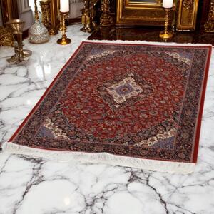 Selyem szőnyeg Sialk téglavörös 100x150 viszkóz selyem perzsa szőnyeg