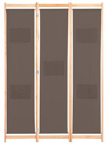 VidaXL barna 3-paneles szövetparaván 120 x 170 x 4 cm
