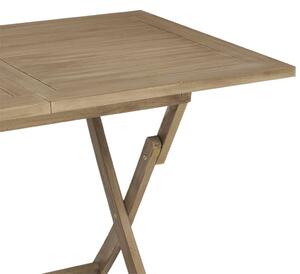 VidaXL szürke összecsukható tömör tíkfa kerti asztal 120 x 110 x 75 cm
