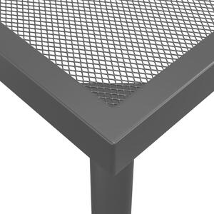 VidaXL antracitszürke acélhálós kerti asztal 100 x 100 x 72 cm