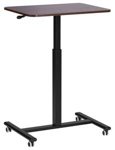 Manuálisan állítható laptop állvány ACADEMIA Sötétbarna 65 cm 48 cm kerekekkel
