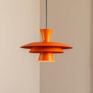 Luminex Plato lógó világítás, narancssárga, fém, Ø 38 cm, E27, dimmelhető, Sárga / narancssárga, Nappali / Étkező, fém, Modern