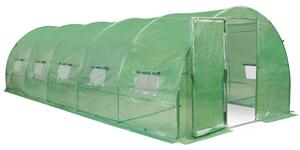 Garden Point 3x8m-es fémvázas fóliaalagút, ajtóval, zöld