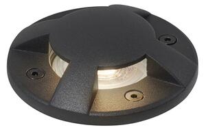 Modern fekete talajba süllyesztett spotlámpa GU10 50mm 4-fény effektus IP65 - Cellar