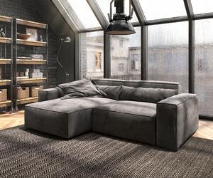 DELIFE Sarokkanapé Sirpio 230x155 cm mikroszálas khaki-barna rekamié változtatható