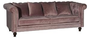 Chesterfield kanapé Dallas 255, Kárpit, 80x217x88cm, Részben összeszerelt, Fenyő