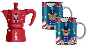 Bialetti Joyful Christmas Moka express, 6 adag + 2 csésze