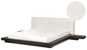 Ágy LED világítással Buklé ZEN 180 x 200 cm LED Sötét kőris