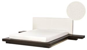Ágy LED világítással Buklé ZEN 160 x 200 cm LED Sötét kőris