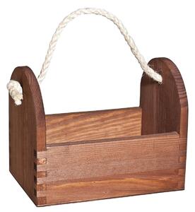 Fa couvert állvány, 19 x 13 x 15 cm, pácolt