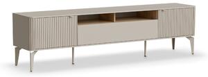 TV-állvány Etcamo 102, Közepes sűrűségű farostlemez, Laminált forgácslap, 53x200x40cm, Kasmír, Cremona tölgy