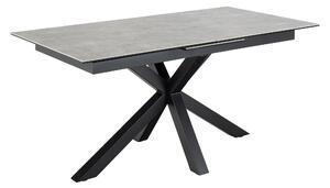 Asztal Norsica 676, 76x90cm, Szürke, Fekete