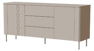 Komód Tortesi 100, Közepes sűrűségű farostlemez, Laminált forgácslap, 74x160x41cm, Kasmír