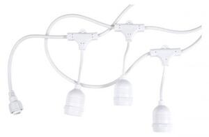 Led fényfüzér , kültéri , 15 db x E27 , 14.4 m , fehér , IP65