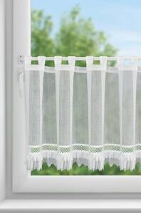 Katrin vitrázs függöny elegáns díszítéssel Fehér 60x150 cm
