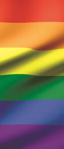 Poszter tapéta ajtóra Waving rainbow flag vlies 91 x 211 cm vlies 91 x 211 cm