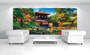Poszter tapéta panoráma vlies Japán kert