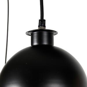 Ipari függőlámpa fekete sárgaréz 5 lámpával - Haicha