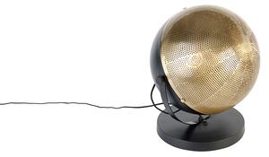 Ipari asztali lámpa fekete sárgarézzel - Haicha