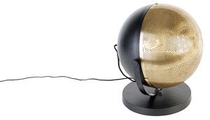 Ipari asztali lámpa fekete sárgarézzel - Haicha