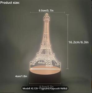 3D LED lámpa Eiffel torony figurás éjjeli lámpa