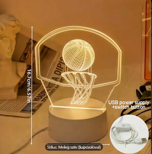 3D LED lámpa kosárlabda éjjeli lámpa gyerekeknek