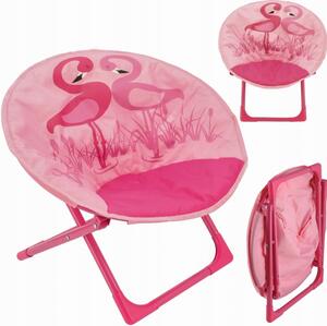 Gyermek kempingszék rózsaszín flamingóval