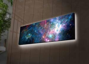 LED-es megvilágítású vászon falikép, többszínű -