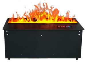 Élethű elektromos kandalló ElectricSun MISTique, kicsi, vízpárás beépíthető elektromos kandalló, LED, 8 lángszín, mobil app, 60 cm