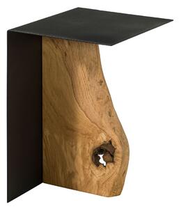 LOUNGE COLLECTION tölgyfa dohányzóasztal 33x30x45 cm, natúr olajozott