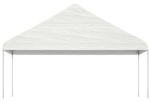 Fehér Polietilén Pavilon - Tetővel - 5,88x2,23x3,75m