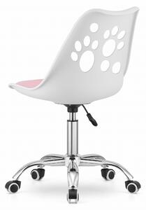 PRINT fehér és rózsaszín irodai szék