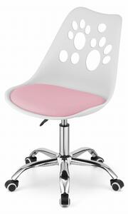 PRINT fehér és rózsaszín irodai szék
