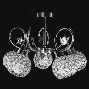 Mennyezeti kristály lámpa APP636-5C gömb alakú ezüst