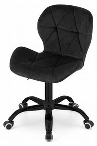 Bársony irodai szék Noto - fekete bársony/fekete