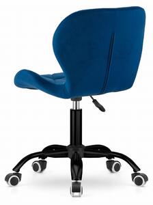 Bársony irodai szék Noto - kék bársony/fekete