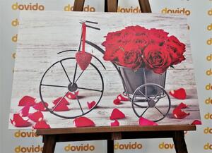 Kép bicikli tele virággal
