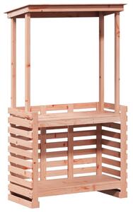 VidaXL kültéri tömör fa bárasztal tetővel 112,5 x 57 x 195,5 cm