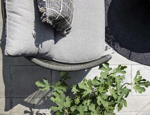 Nerissa 2,5 személyes kerti kanapé, szürkésbarna, sötétszürke fém váz