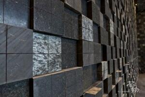 D-Black sötét kőburkolat 122x61cm ultravékony kültéri falburkoló, SlateLite panel
