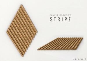 CORKBEE Stripe ivory elefántcsont parafa hőszigetelő falburkoló panel