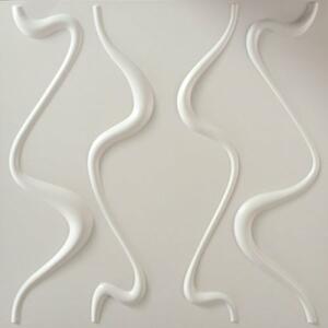 VIRÁG csíkos 3D-s polimer vízálló festhető műanyag modern falpanel, modern beltéri falburkolat