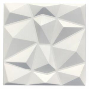 Polistar Diament fehér festhető polisztirol, modern falburkolat, fali panel (50x50cm) gyémánt minta hungarocell