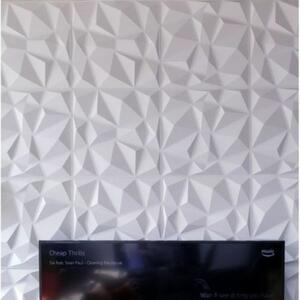 Polistar Diament fehér festhető polisztirol, modern falburkolat, fali panel (50x50cm) gyémánt minta hungarocell
