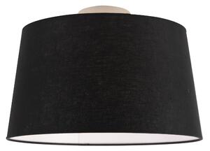 Modern mennyezeti lámpa fehér, fekete árnyalattal 35 cm - Combi