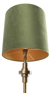 Asztali lámpa bronz bársony árnyalatú zöld 40 cm - Diverso